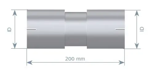 Pipe Connector, ID=121 / L=210, ALU